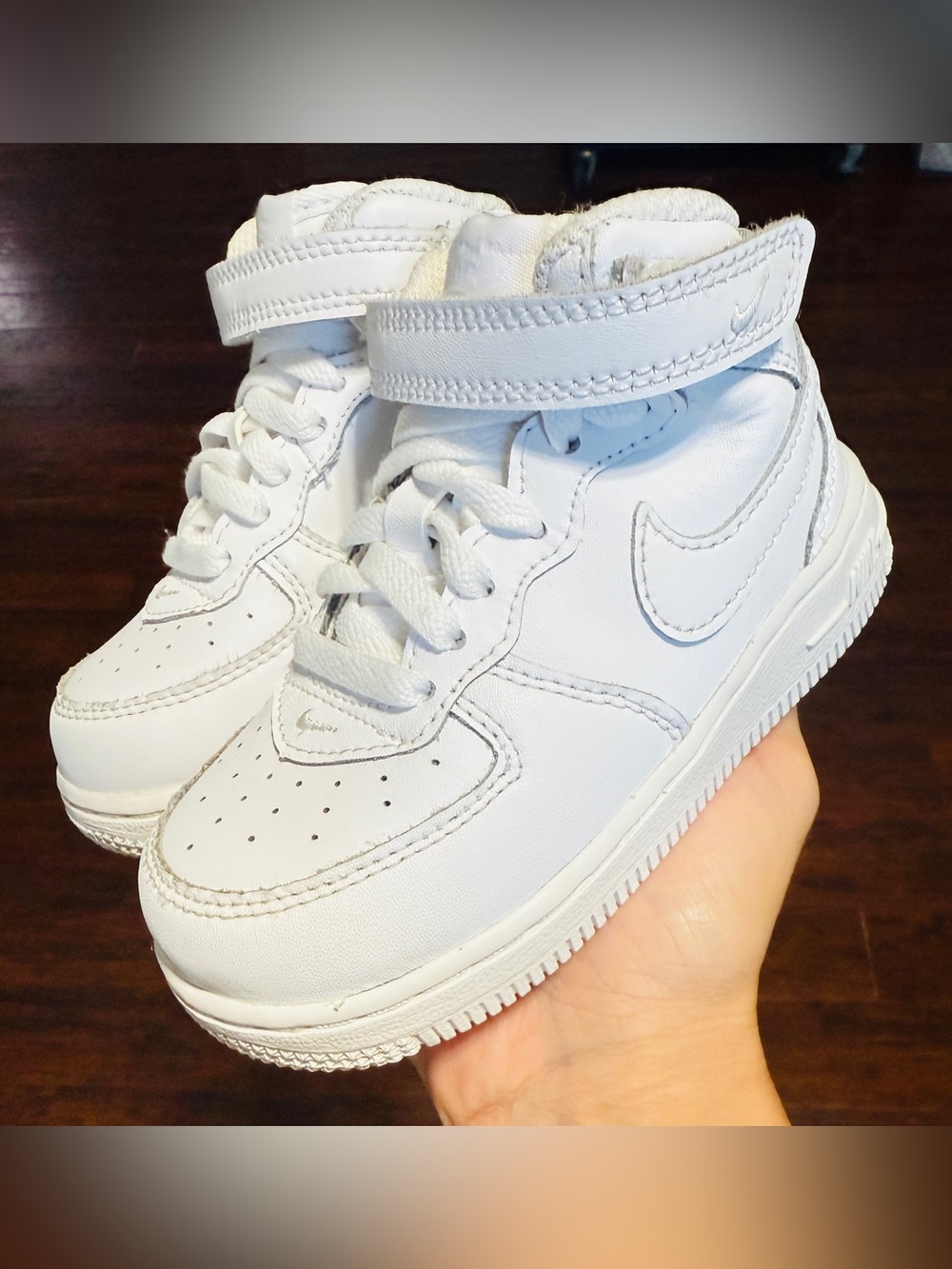 Nike Air Force 1 High Top Kids Baby Toddler White Size 7c